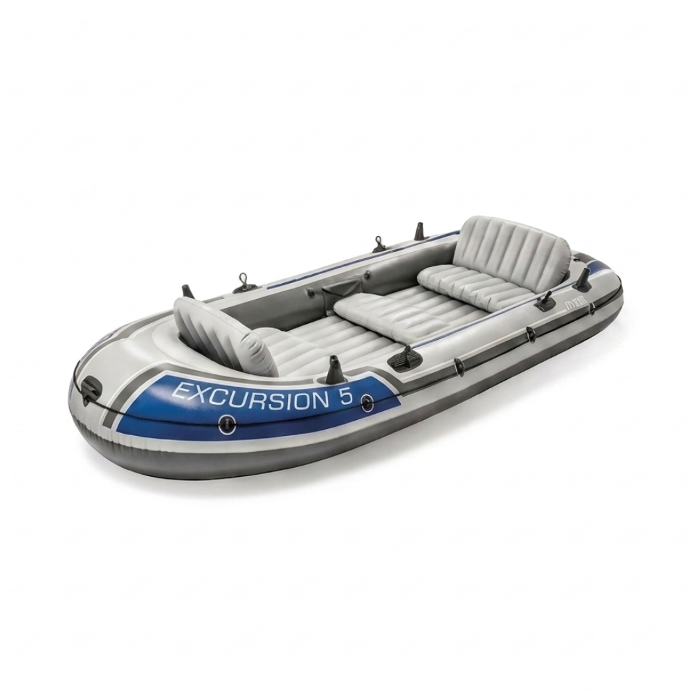 bateau Gonflable (excursion 5) 5 place (pompe + 2 rame + sac) ( 366×168×43 cm) INTEX