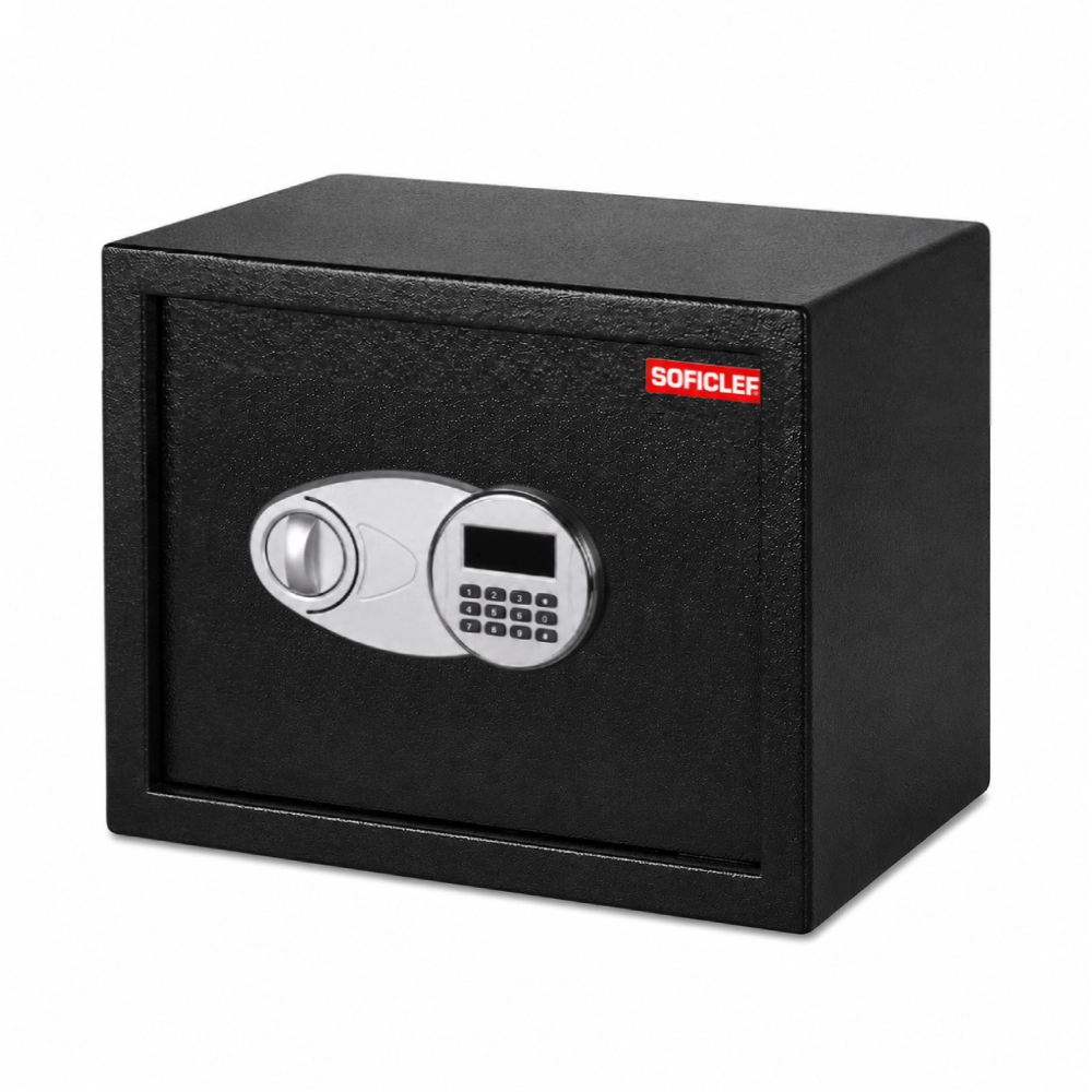 Coffre-fort Electronique Avec Afficheur (12Kg) (26.5L) (300x380x300) (Noir) SOFICLEF